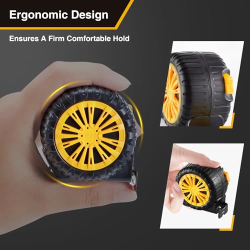 Tape Measure 16 Ft, Self-Locking Retractable Measuring Tape, Inch/Metric Scale, Easy to Read, Perfect for Construction, Carpenters, Handicrafts (16FT)