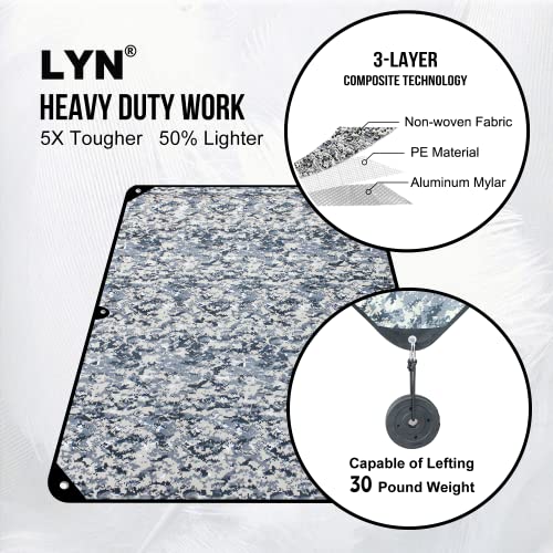 LYN Heavy Duty Emergency Blanket Survival Gear Waterproof Insulated Blanket Emergency Tarp for Camping, Hiking, Bushcraft - color: Camouflage