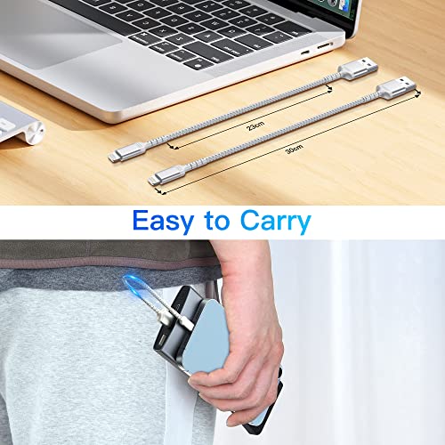 1ft iPhone Charging Cable Short, 3 Pack USB A to Lightning Cord Fast Charging Compatible with Apple iPhone 14 13 12 11 Pro Max Xs X 8 7 Plus SE, iPad Air/Mini, 12 inch Lightning Cable - color: Silver, size: 1 feet