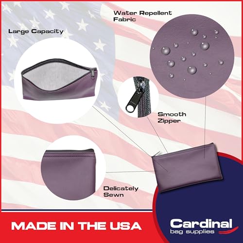Multi-Purpose Zipper Bag, Purple, 11 x 6 Inch | Reusable, Travel Pouch, Lightweight, Makeup Organizer - color: Purple