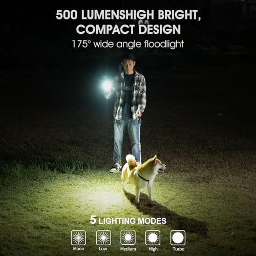 WUBEN G2 LED Mini Flashlights, 500 Lumens Small EDC Flashlight Keychain, 5 Modes Rechargable Handheld Pocket Torch with High Lumens for Camping, Outdoor, Emergency, Everyday Flashlights(Blue) - color: Blue