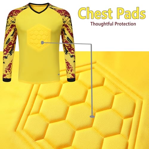 Youth Goalkeeper Kit for Boys and Girls - Football Goalkeeper Jersey and Shorts for Kids - color: Blue, size: 7-8Years