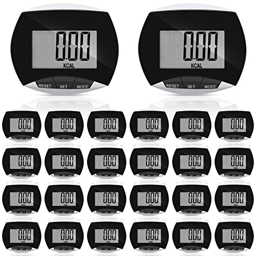 Weewooday Pedometer for Walking Steps and Miles Simple Pedometer Clip on with Large Digital Display Portable LCD Step Counter Bulk Gift for Women Men Adults - color: Black