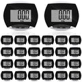 Weewooday Pedometer for Walking Steps and Miles Simple Pedometer Clip on with Large Digital Display Portable LCD Step Counter Bulk Gift for Women Men Adults - color: Black