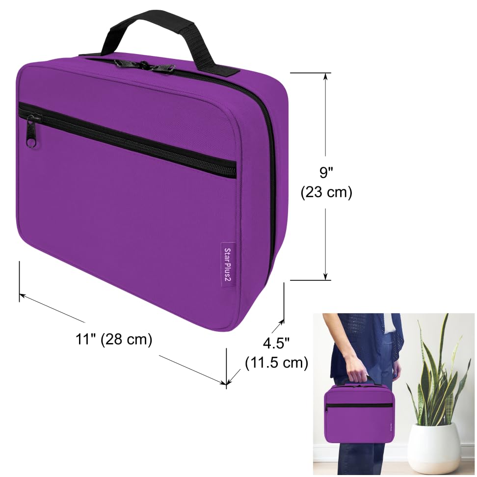 Large Pill Bottle Organizer & Medicine Bag for Travel, Purple - color: - LG Purple