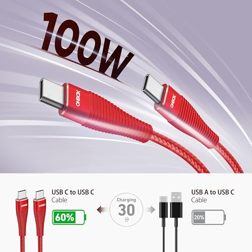 Extra Long USBC Cable 15FT, 100W Fast Charging Cord Type C Charger Cable | Heavy Duty USB C Phone Cord for iPhone 17 16 15 Plus, iPad Pro, Air, Mini, MacBook, Samsung Galaxy Z Fold7, Z Flip7 S26 - Red - color: Red, size: 15 FT - 1 Pack, style: USB C to US