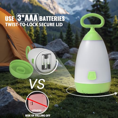 2-Pack Kids Lantern & Night Light Battery Operated, Green & Red - color: Green & Red