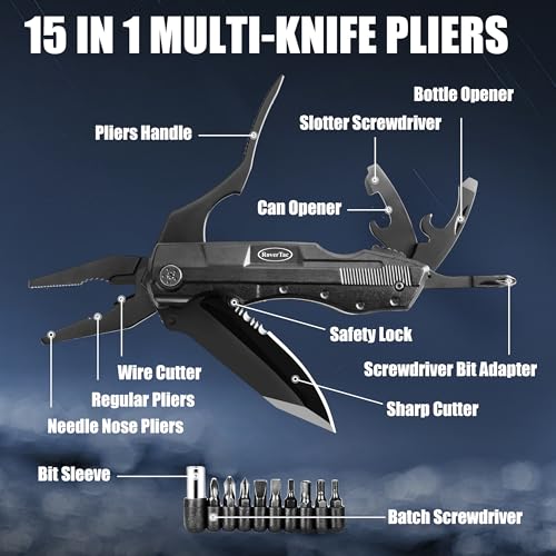 RoverTac Multitool Knife Tool Set, Gifts for Husband Boyfriend Dad Him, 15-in-1 Multitool Knife, Tactical Pen, Whistle in a Premium Gift Box with I LOVE YOU, Gift Ideas for the Men You Love. - style: I LOVE YOU