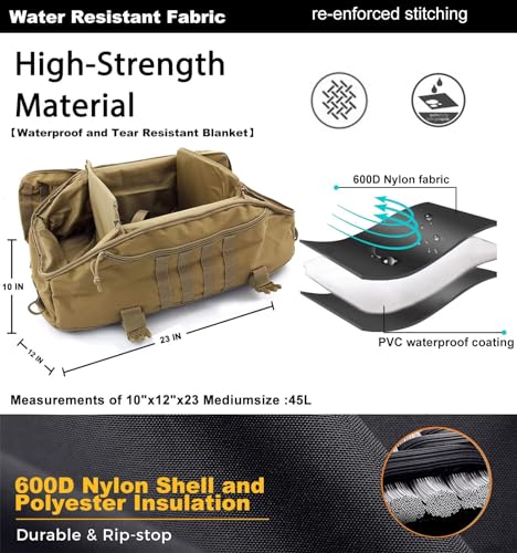 3-in-1 Gym Bag Duffle Bags Backpack - Travel Bag with Shoes Compartment - color: Coyote, size: 25L