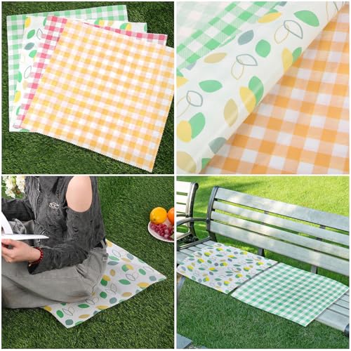 4 Pack Disposable Sitting Pad Compact Waterproof Lightweight Portable Folding Mat Hiking Seat Pad for Hunting Backpacking Outdoor Grass Lawn Picnic Stadium Keeps Your Backsides Clean and Dry