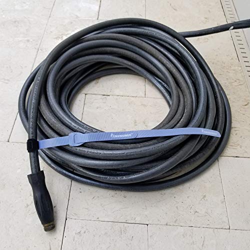 Reusable Cable Ties Large and Strong Gripping Jumbo Size 3/4" x 16" for Large Bundles of Cables - 10 Pack (Black) - color: Black 3/4" X 16"