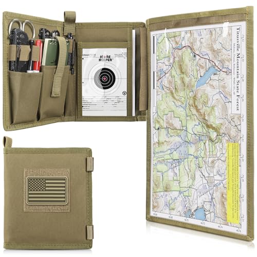 LIVANS Map Case Holder for Outdoors Land Navigation Kit,13x10" Viewing Area - color: Coyote Tan