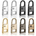 WILLBOND 8Pcs Zips,Black, Silver, Gun-Black, Platinum, Light Gold, Bronze | Replacement Pull Tab for Luggage Backpack Jacket, Detachable Metal Slider, Universal Zipper Repair Kit, Fixer Handle - style: Black, Silver, Gun-Black, Platinum, Light Gold, Bronz