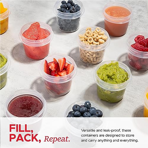 Tafura 4 oz Food Storage Containers, 12 Pack, Twist Top, BPA-Free - color: 12 PACK - 4 OZ - BLUE