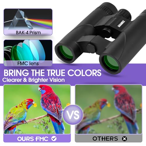 10x25 Binoculars for Kids Mini Pocket Compact Binoculars Waterproof Small Binocular for Bird Watching Travel Stargazing Outdoor Sports Blue - color: Blue