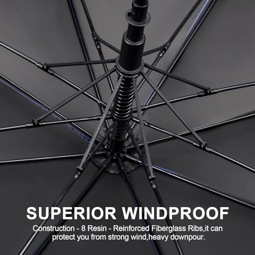 G4Free 47/54/62/68 Inch UV Protection Golf Umbrella Oversized Sun Umbrella | UPF 50+, Auto Open, Vented Double Canopy, Extra Large Coverage, Heavy Duty, Windproof Stick Umbrella - color: Royal Blue/Black, size: 47 inch