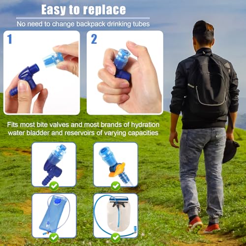 6pcs Bite Valve Replacement, Soft Silicone Bite Valve Nozzle Silicone Mouthpiece Replacement Compatible with Osprey Packs Hydraulic Reservoirs