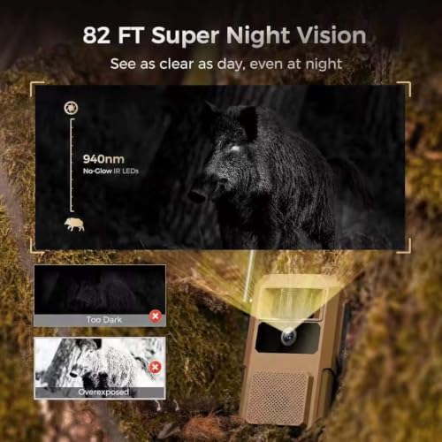 Loatos 48MP Trail Camera, AI Animal Detection 2K Live Cellular Trail Camera | 4G LTE Built-in-SIM, Real-Time Alert 0.1s Trigger, Game Cameras with Night Vision Motion Activated Waterproof IP66 Trail Cam