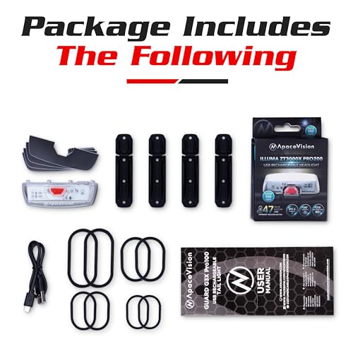 Apace Illuma ZT3000 USB Rechargeable Front Bike Light with 200 Lumens Light for Optimal Visibility on Bike