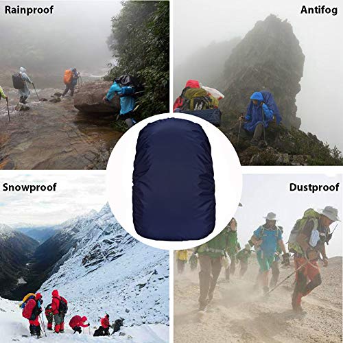 Waterproof Backpack Rain Cover with Anti Slip Buckle Strap for Camping, Hiking, Traveling, Hunting, Biking, 15-80L - color: Midnight Blue, size: 60L - 70L