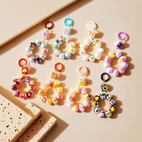 Carabiner Clip 48Pcs Purple Metal Key Ring Clip Circle Keychain Rings Bulk Spring O Ring Round Cute Carabiner Spring Snap Hook Key Chain Clips for DIY Keychain Bag Charm Handbag Purse Dog - color: Purple