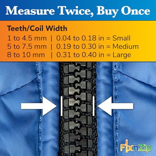 FixNZip Large Black Nickel Zipper Repair Kit | Universal No-Sew Slider Replacement for Heavy Jackets, Wetsuits, Boat Covers, and Luggage | Instant and Reusable Zipper Repair Tool | Sizes 8-10 - color: Black Nickel, size: Large