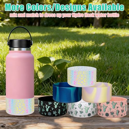 WK IEASON Protective Silicone Base Cover Boot for Hydro Flask Wide Mouth, Anti-Slip Silicone Sleeve Bottom Bumper As Hydro Flask Water Bottle Accessories-3.56inch Bottom Diameter - color: Cactus fog, size: 40 Ounces