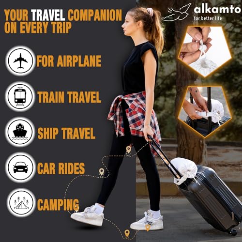 alkamto Travel & Camping Comfortable Memory Foam Pillow – Easy to Carry Portable Bag – Temperature Regulating Pillow Case (Pink + Extra Cover) - size: Pink Travel + Extra Cover