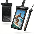 wellhouse Waterproof Phone Pouch, Waterproof Phone Case for iPhone 17 16 15 14 13 Pro Max XS Samsung, IPX8 3D Cellphone Dry Bag Beach Essentials (1 Pack - Black7.0, 7 inch) - color: 1 Pack - Black7.0"