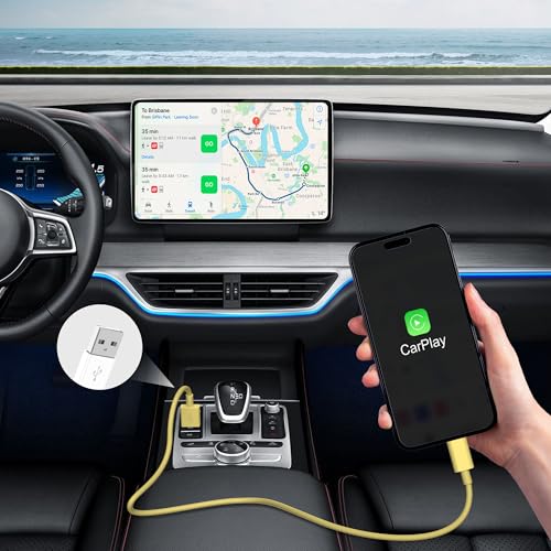 iPhone Car Charger Cord, USB to Lightning Cable for CarPlay, 3FT Yellow | For Apple iPhone 14/13/12/11 Series, USB A to Lightning Charging Cable, Fast Charging and Data Transfer - color: Yellow, size: 3FT