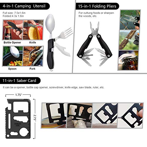 Survival Kit, 151Pcs Survival Gear Emergency Supplies First Aid Kit