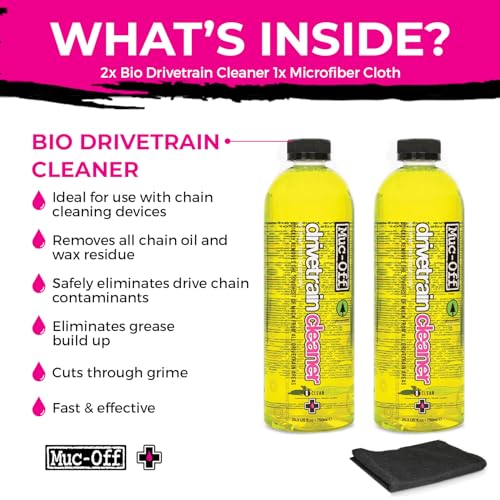 Muc-Off Drivetrain Cleaner & Degreaser Spray - size: 25.3 Fl Oz (Pack of 2)