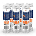 Aquaboon Whole House 5 Micron 10 x 2.5 String Wound Sediment Water Filter Cartridge Replacement Compatible with Well Water Filter WHKF-WHSW, 6-Pack - size: 6 Count (Pack Of 1)