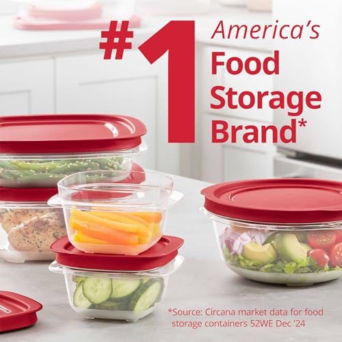 Rubbermaid EasyStore Rectangle and Square Containers, 22-Piece Set, Food Storage Containers with Lids - size: 22-Piece