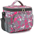 FlowFly Insulated Reusable Lunch Bag Adult Large Lunch Box for Women and Men with Adjustable Shoulder Strap,Front Zipper Pocket and Dual Large Mesh Side Pockets,Graffiti - color: Graffiti