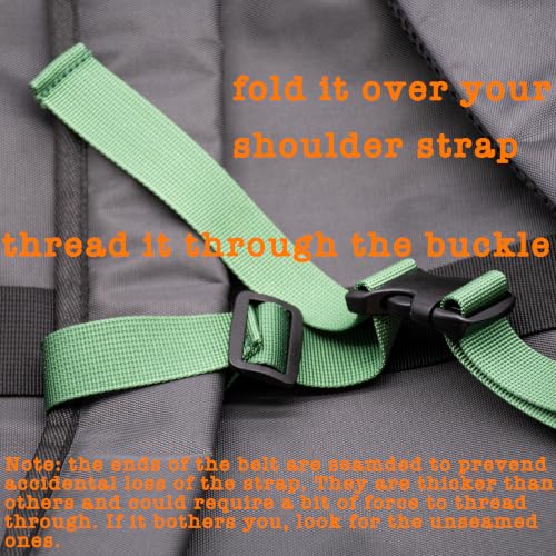 Backpack Chest Strap, Universal Add on Adjustable Sternum Strap, Chest Belt Replacement, with Heavy Duty Quick Release Buckle Clip, for Travel, Hiking, Camping, School - color: Sage Green
