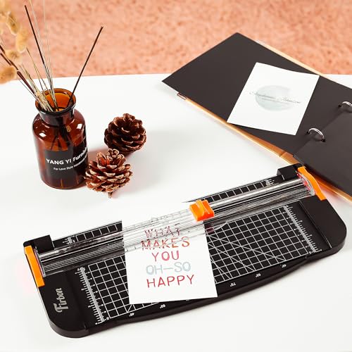 Firbon A4 Paper Cutter, 12 Inch Paper Trimmer with Extened Ruler, Black - color: 1-black