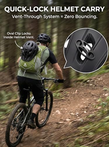 Hydration Hiking Backpack, Water Hiking Backpack, Hydration Backpack with 15l Water Bladder, Runinnng Backpack for Men Women for Cycling Campling - color: Forest Green