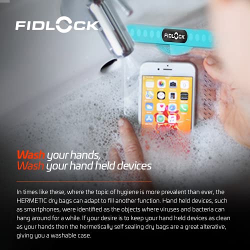 FIDLOCK Hermetic Dry Bag Flexible Magnetic Bag, Medi, Transparent Black - color: Transparent Black, size: Medi