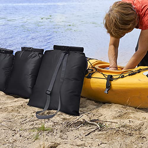 Shappy 6/12 Pcs Waterproof Dry Bags, Lightweight Outdoor Waterproof Dry Stuff Sacks 15/8/5/4/3/2 L and Long Adjustable Shoulder Strap for Kayaking Rafting Boating Hiking Camping - color: Black