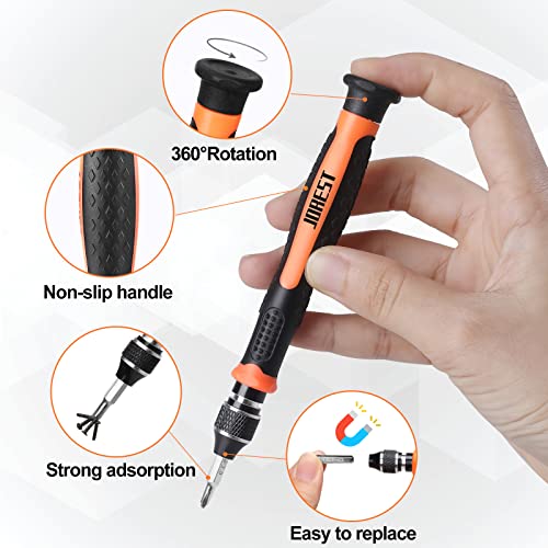 JOREST 24Pcs Small Precision Screwdriver Set with Torx T5 T6 T8 T9, Y00, P5 | Mini Repair Tool Kit for Macbook, Computer, Laptop, iPhone, PS4 PS5, Xbox, Switch, Eyeglasses, Watch, RC, Ring Doorbell - style: 24 in 1