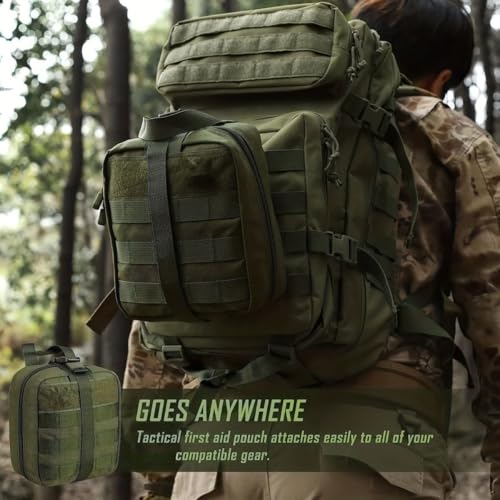 Outdoor Survival Pouch and Waist PacksCompatible Quick-Release Empty Utility Bag for Tactical Emergency Storage Empty Bag Only (Army Green) - color: Army Green