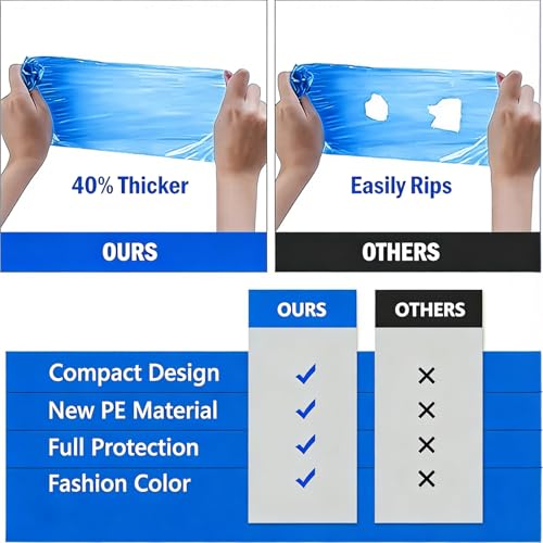 GAOHUI Disposable Rain Ponchos for Adult/Kid/Family Pack 4, Thicker Ponchos - color: Clear/Red/Yellow/Blue