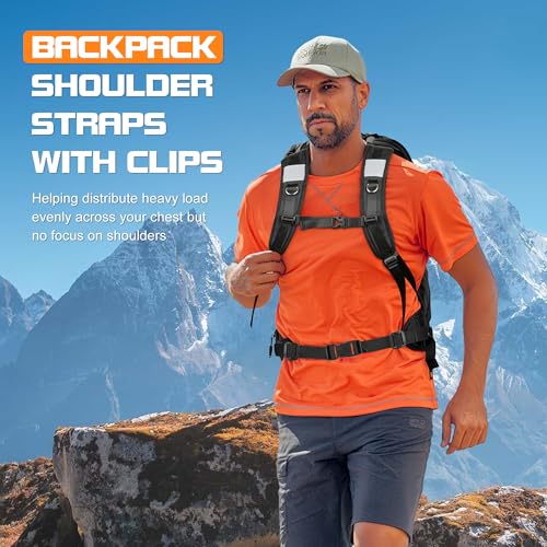 Backpack Straps with Metal Clips Adjustable Padded Shoulder straps
