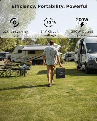 LVYUAN 300W Portable Solar Panel, 24V Foldable Blanket Solar Panel IP64 P-PERC, Upgraded 23% Efficiency for Solar Power Station Generator for Outdoor Camping Hiking, 16.5 Pounds - size: 300 Watt Portable Solar Panel
