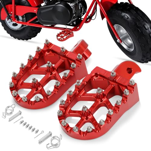 Mini Bike Foot Pegs CNC Footpges for Coleman CT200U CT200U-EX BT200X CT100U Mega Moto Trail 100cc 212cc 196cc Dirt Bike Pegs Foot Pedal Rest Red - color: red