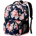 Lunch Cooler Backpack for Women, Extra Large 17 inch Travel Laptop Backpack with USB Charging Port, Water Resistant - color: Blue Pink