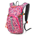 Kids Hydration Backpack, Water Hiking Backpack for Boys or Girls with 1.5L Reservoir Bladder - color: Rose Print