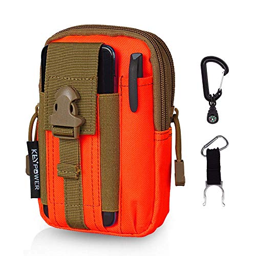 Utility Pouch Gadget Belt Waist Bag with Cell Phone Holder for Compact Carry Waist Pack - color: 2.Orange
