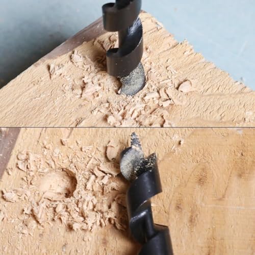 25mm Hand Auger Wood Drill - Bushcraft Manual Survival Self-Tapping Drill Bit for Camping, Outdoor Hiking & Woodworking (260mm Total Length)